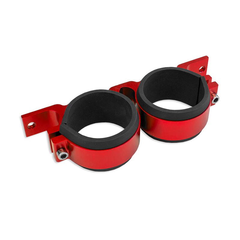 Teline kahdelle polttoainepumpulle 60mm, punainen
