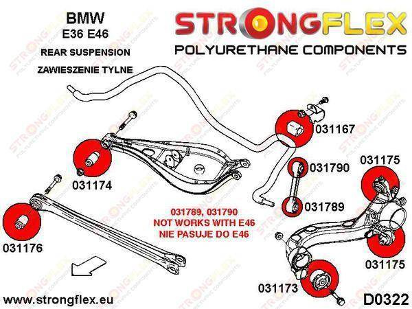 Strongflex Takakallistuksenvakaajan tukitangon pusla tukivarteen 031790