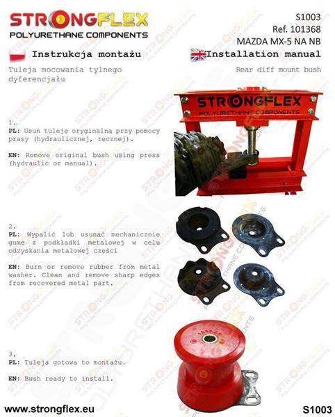 Strongflex Tasauspyörästön kiinnikkeen pusla 101368