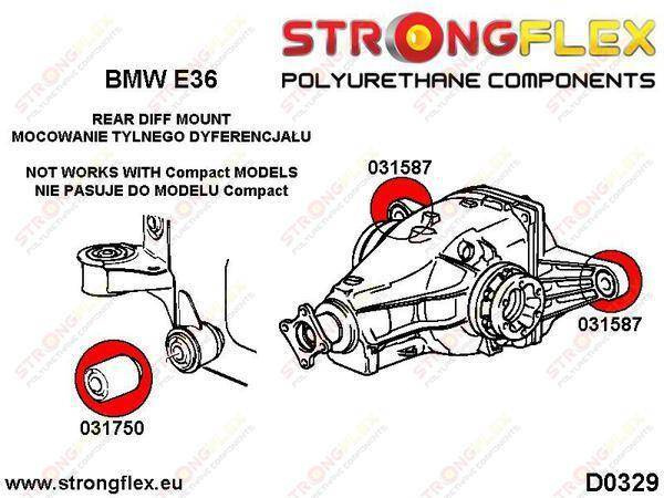 Strongflex Tasauspyörästön etukiinnityksen pusla E36 031750