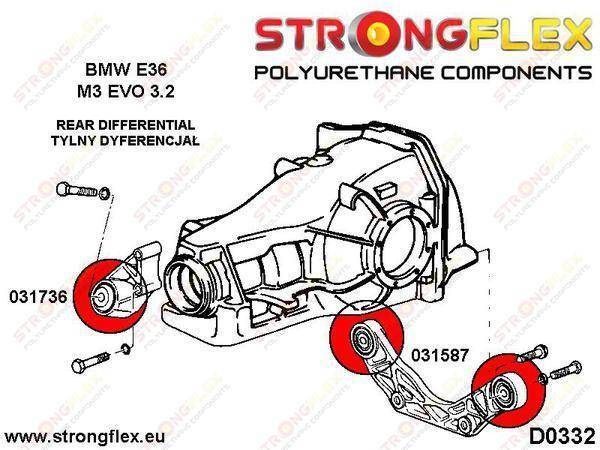 Strongflex Tasauspyörästön kiinnikkeen etupusla E36 M3 EVO 031736