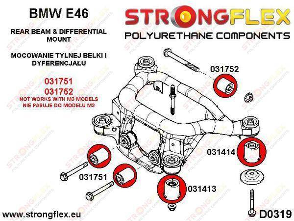 Strongflex Tasauspyörästön etukiinnityksen pusla E46 031751