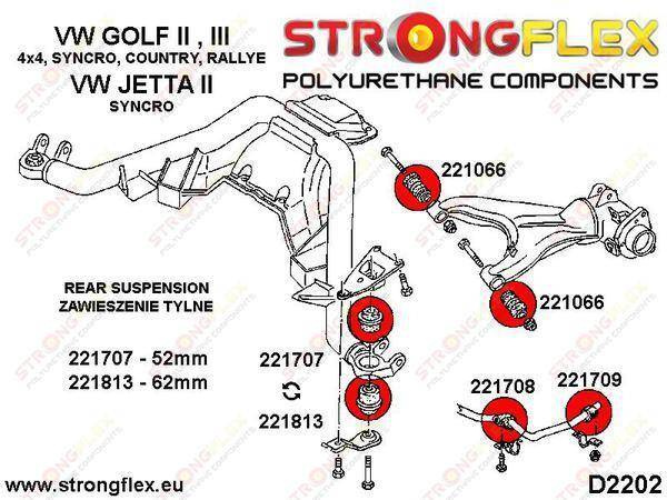Strongflex Takapitkittäistukivarren pusla 4x4 221066