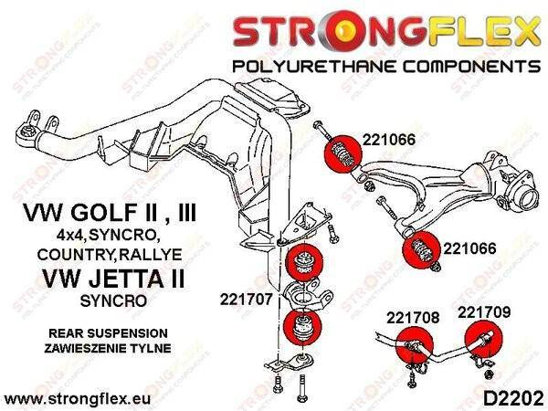 Strongflex Takapitkittäistukivarren pusla 4x4 221066