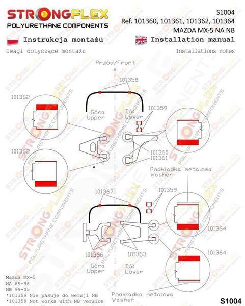 Strongflex Takajousituksen alempi ulkopusla 101364
